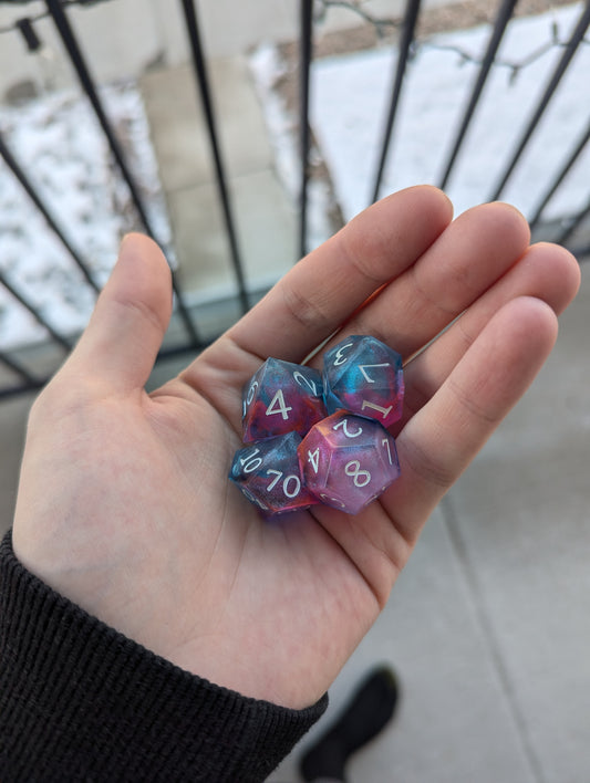 "Mystic Nebula" Dice Set [D8, D10, D10(00-10), D12]